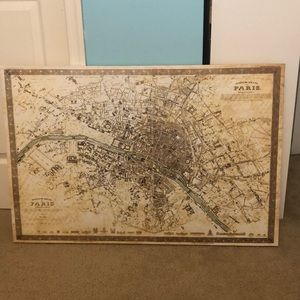 Map of Paris Canvas Art
